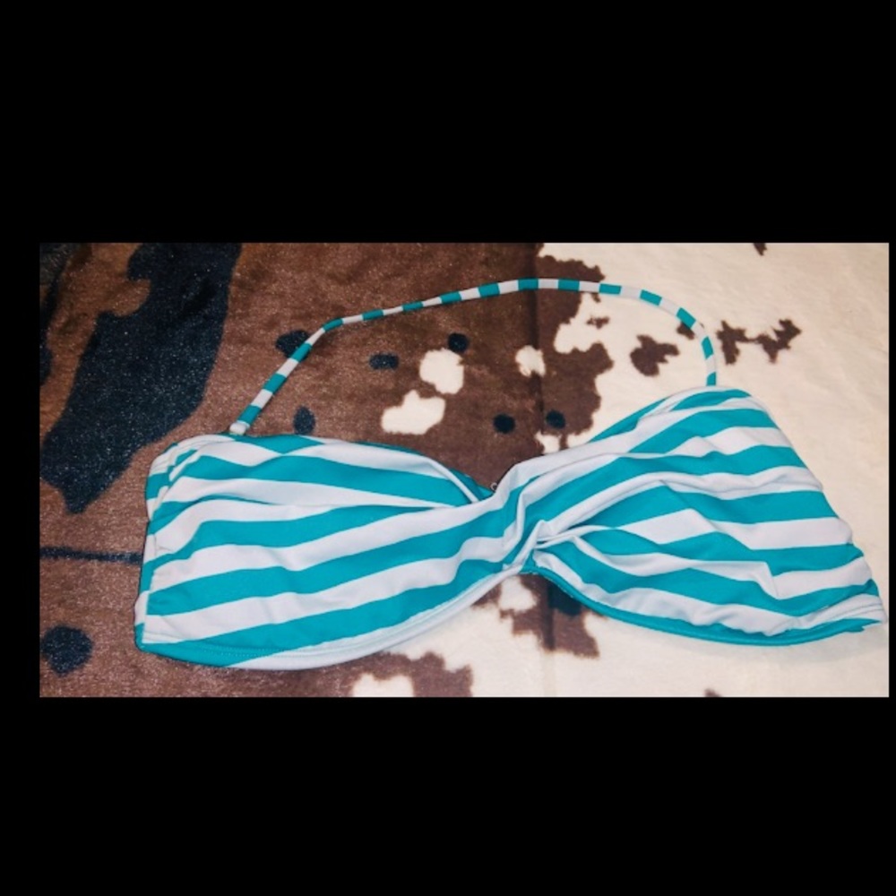 XL striped bikini top